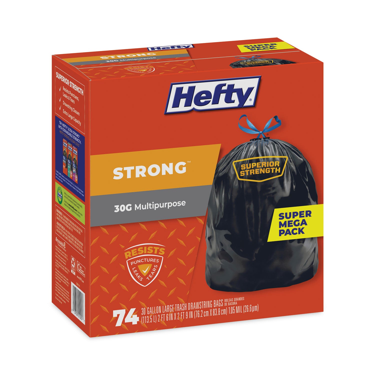 strong-multipurpose-drawstring-trash-bags-30-gal-11-mil-30-x-33-black-74-box-3-boxes-carton_pcte85274ct - 4