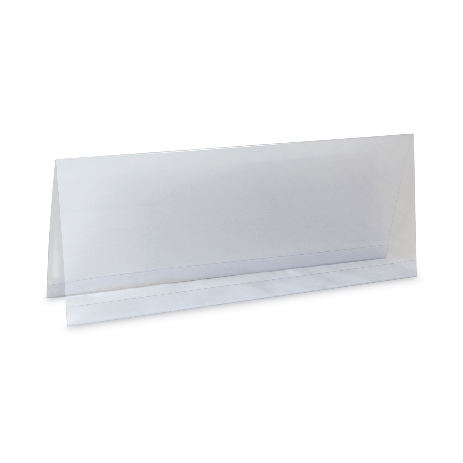 Tent Card Holders, 4.25 x 11.7, Rigid Heavyweight Clear Plastic, 25/Box - 