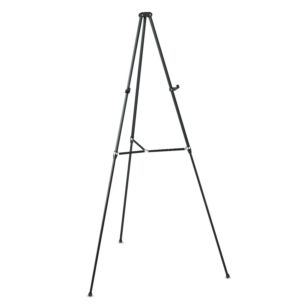 Lightweight Telescoping Tripod Easel, Adjusts 38" to 66" High, Aluminum, Black - 