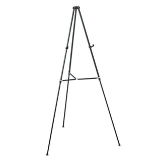 Lightweight Telescoping Tripod Easel, Adjusts 38" to 66" High, Aluminum, Black - 