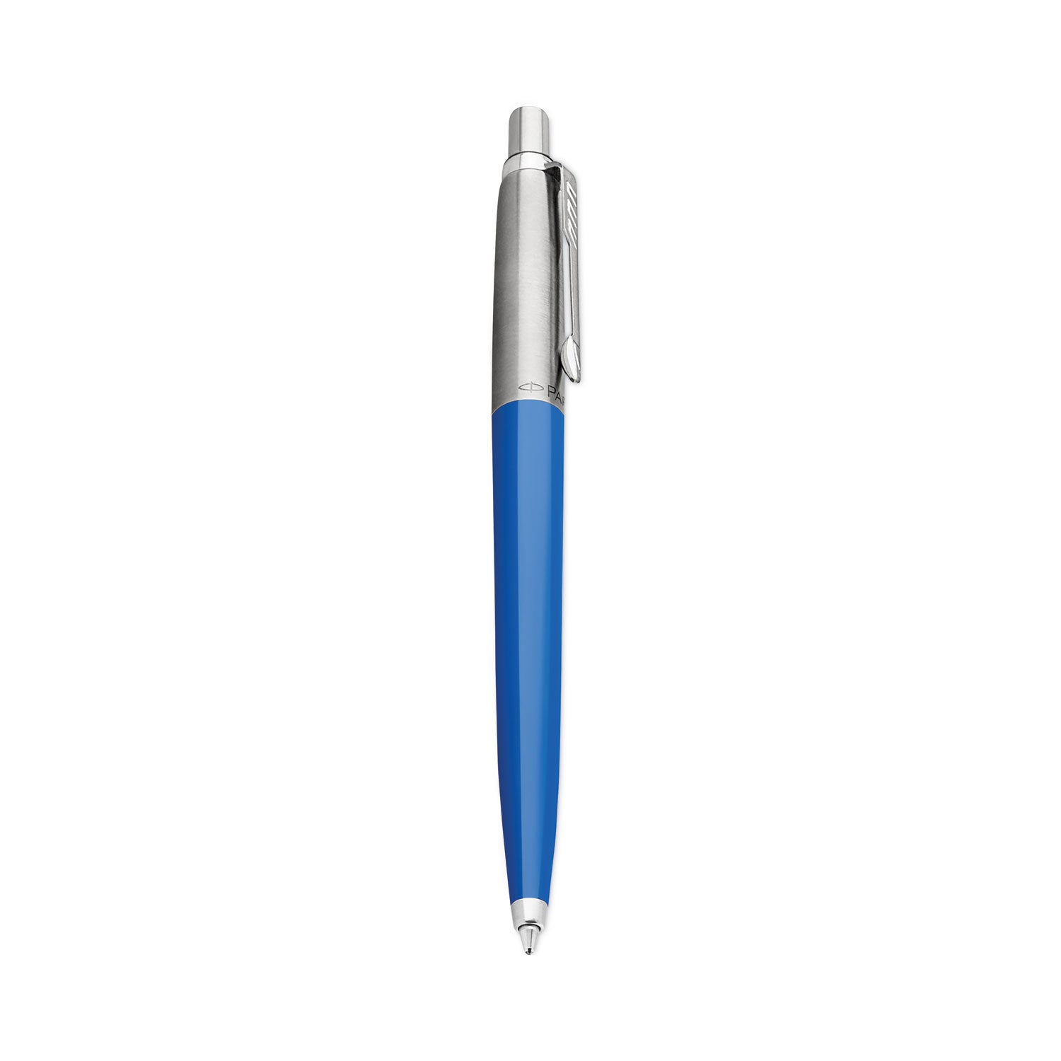 jotter-ballpoint-pen-retractable-medium-07-mm-blue-ink-royal-blue-chrome-barrel_par2076052 - 1