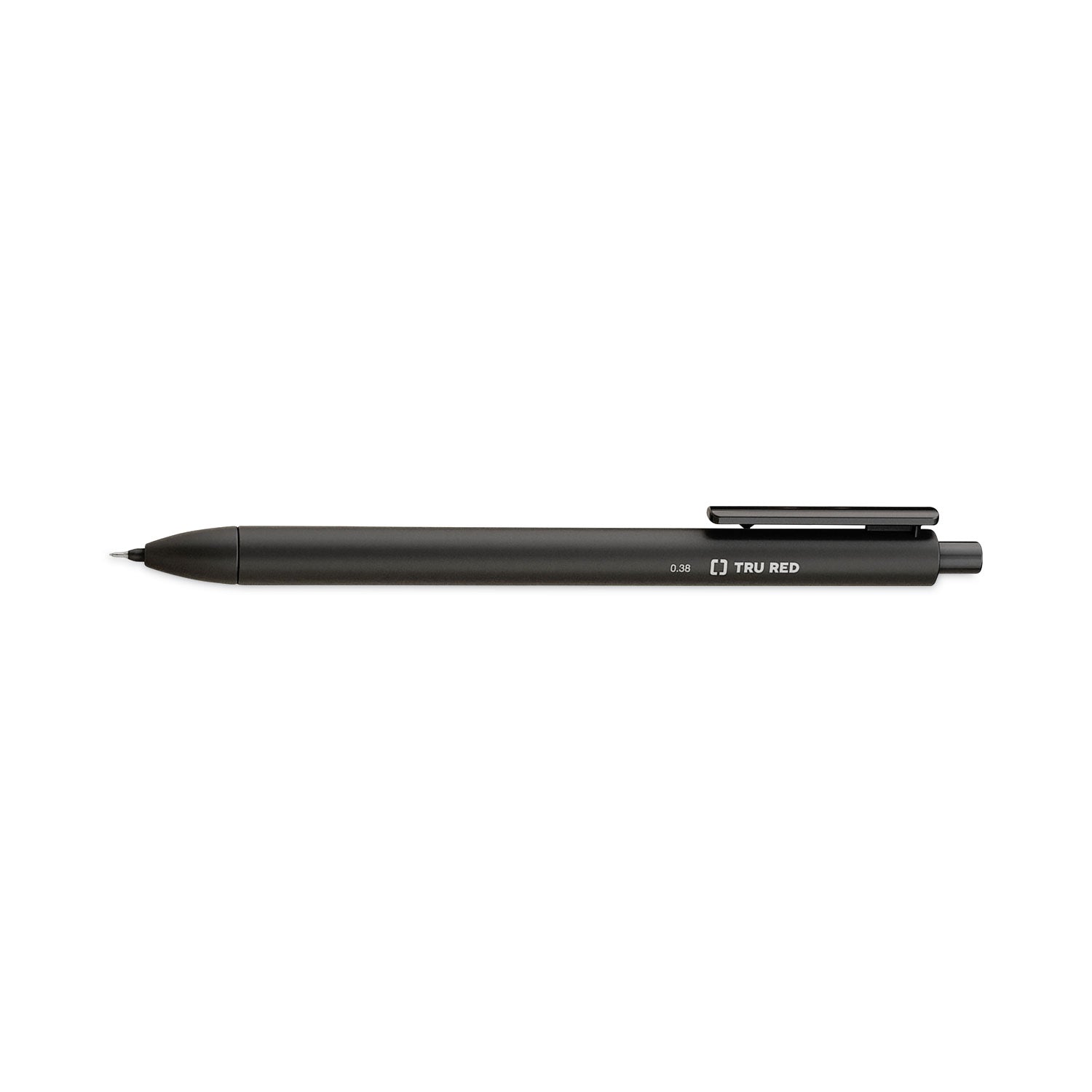 Quick Dry Gel Pen, Retractable, Extra-Fine 0.38 mm, Black Ink, Black Barrel, 5/Pack