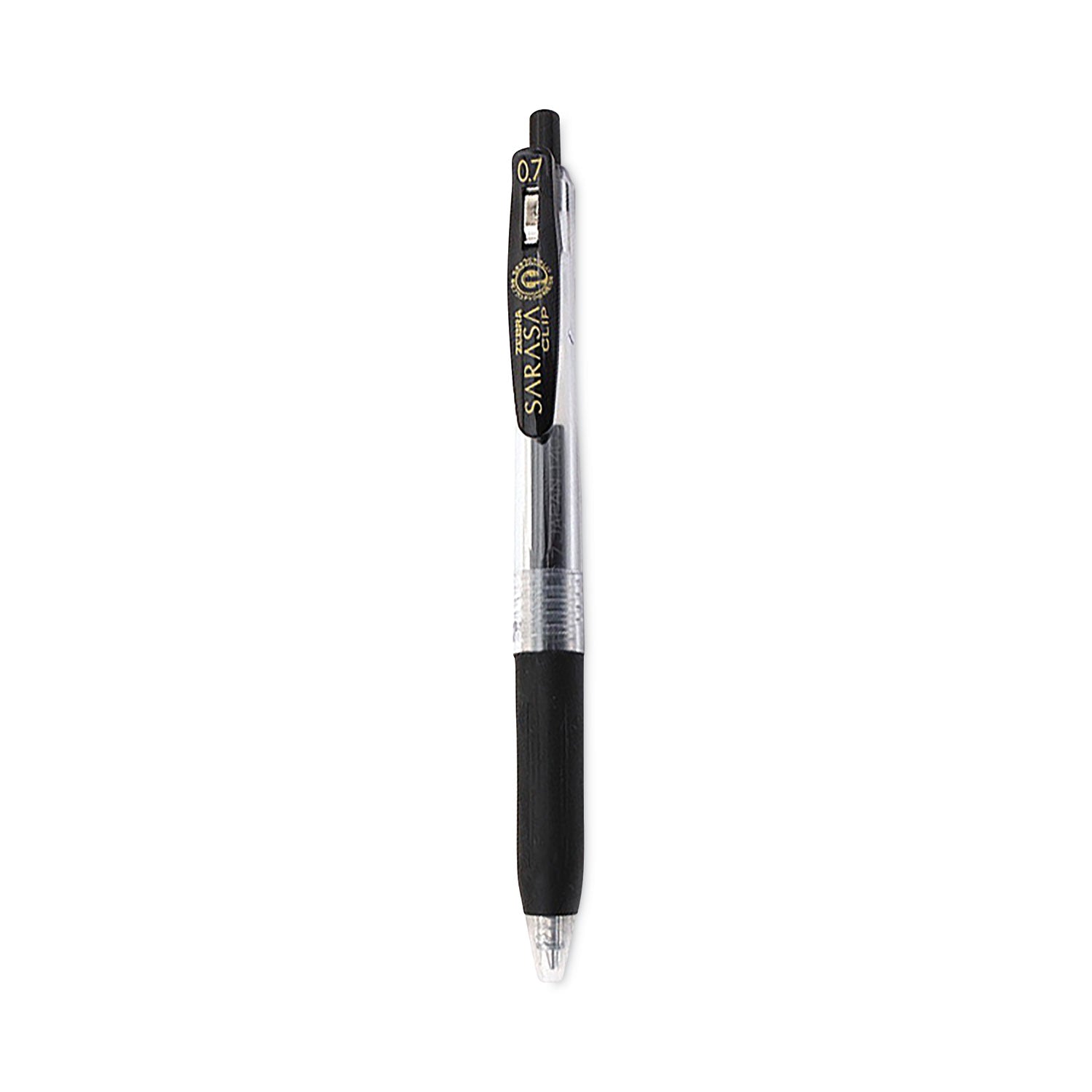 sarasa-clip-gel-pen-retractable-medium-07-mm-black-ink-clear-black-barrel-12-pack_zeb48710 - 1
