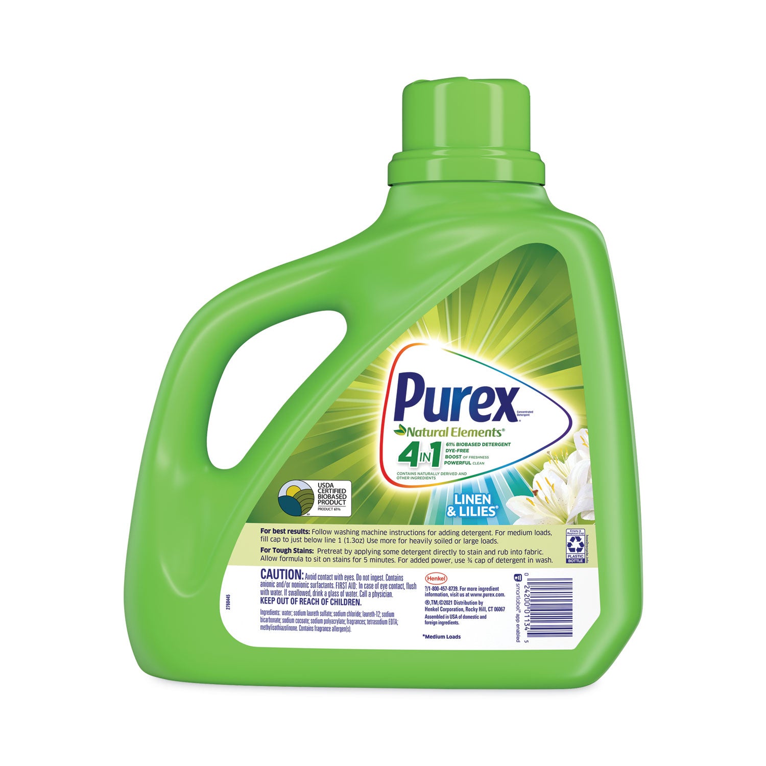 ultra-natural-elements-he-liquid-detergent-linen-and-lilies-150-oz-bottle-4-carton_dia01134 - 2