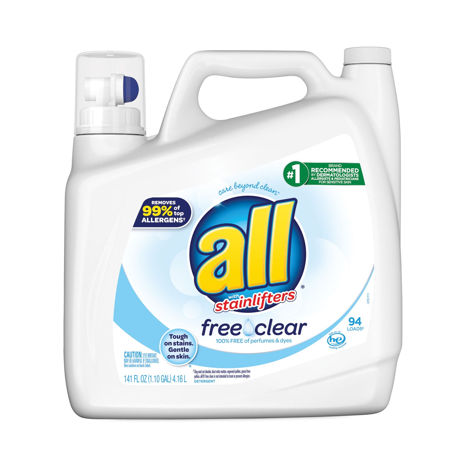 ultra-free-clear-liquid-detergent-unscented-141-oz-bottle-4-carton_dia46159 - 1