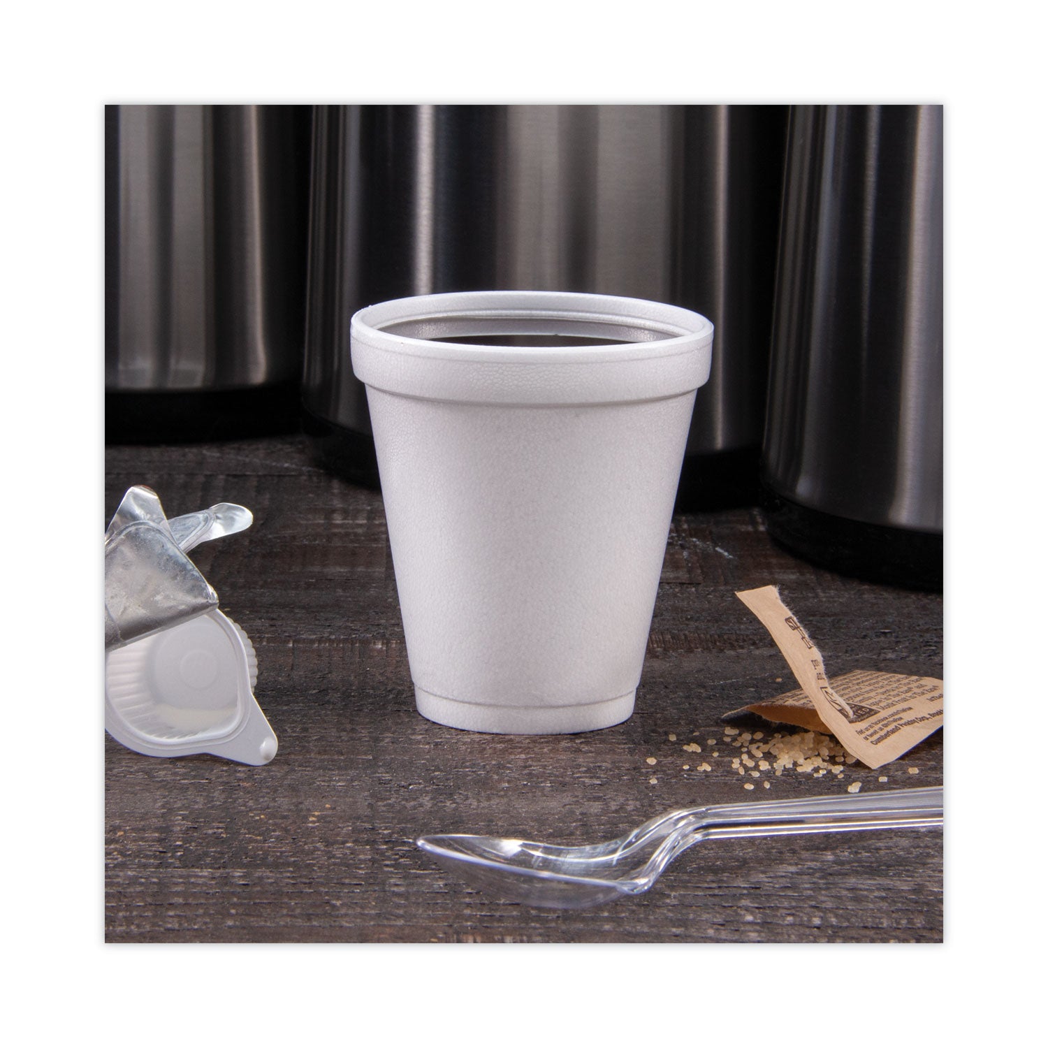 Foam Drink Cups, 8 oz, White, 25/Pack - 