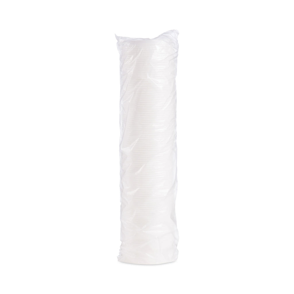 Plastic Lids for Foam Containers, Vented, Fits 3.5-6 oz, White, 100/Pack, 10 Packs/Carton