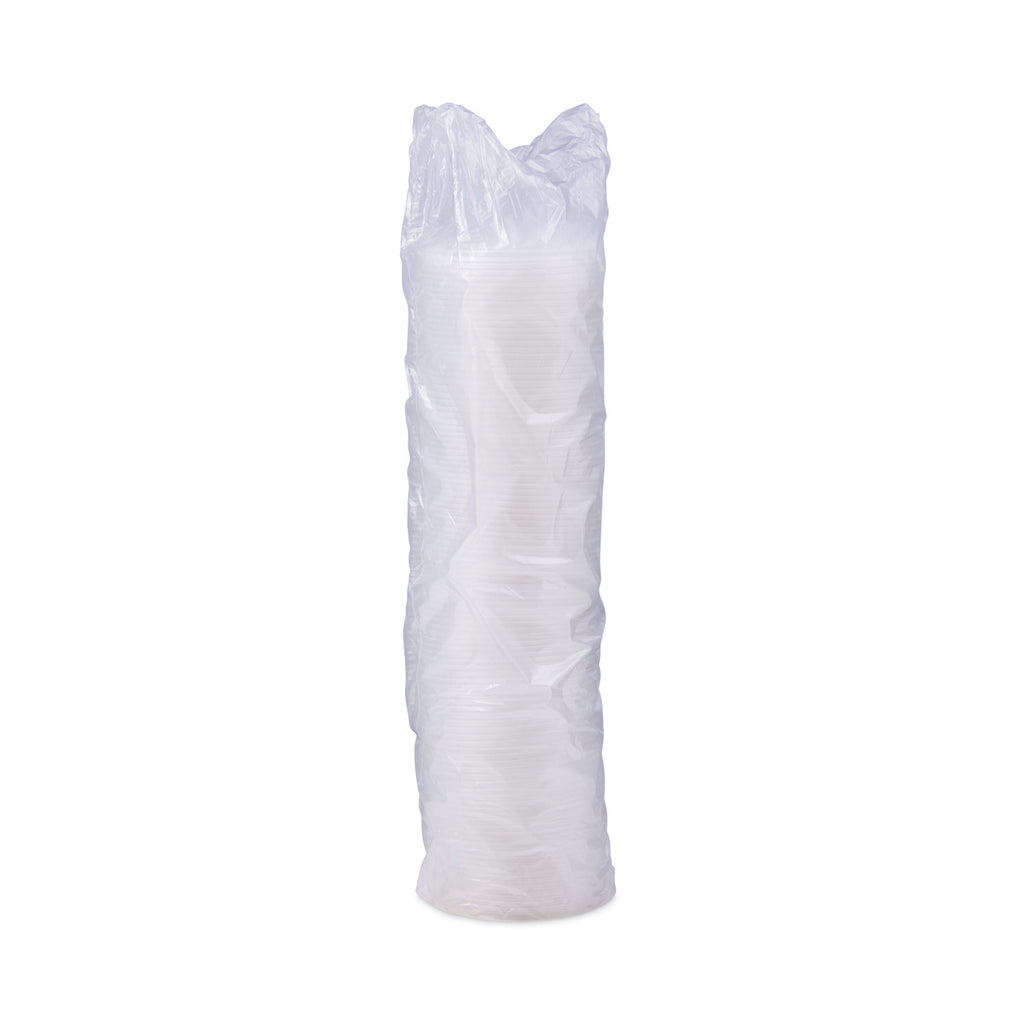 Lift n' Lock Plastic Hot Cup Lids, With Straw Slot, Fits 10 oz to 14 oz Cups, Translucent, 100/Sleeve, 10 Sleeves/Carton