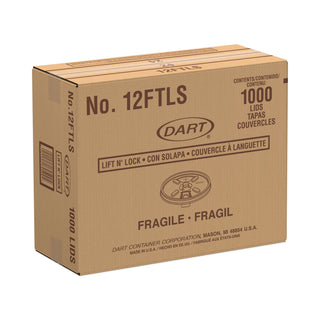 Lift n' Lock Plastic Hot Cup Lids, With Straw Slot, Fits 10 oz to 14 oz Cups, Translucent, 100/Sleeve, 10 Sleeves/Carton