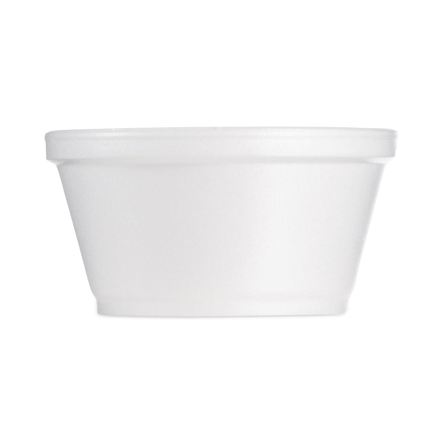 Foam Container, Extra Squat, 8 oz, White, 1,000/Carton - 