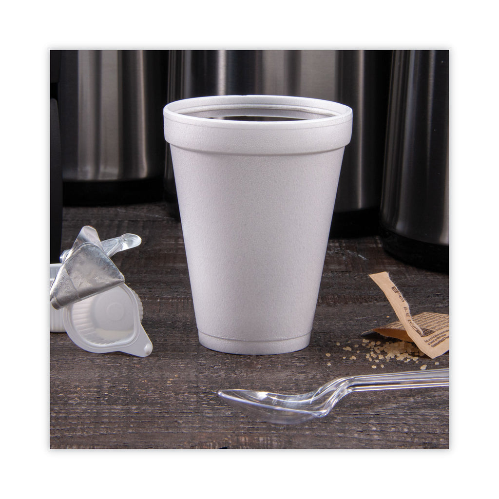 Foam Drink Cups, 12 oz, White, 25/Pack