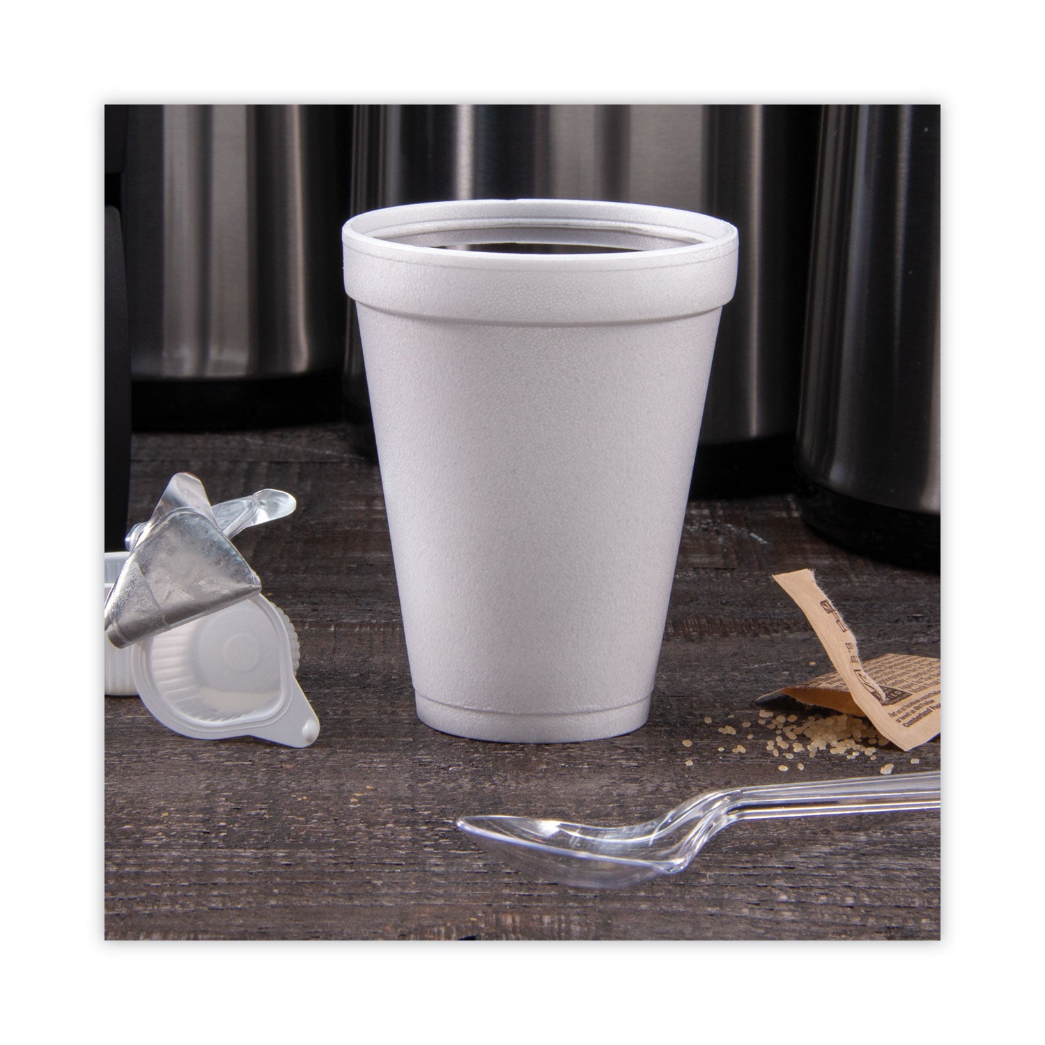 Foam Drink Cups, 12 oz, White, 25/Pack