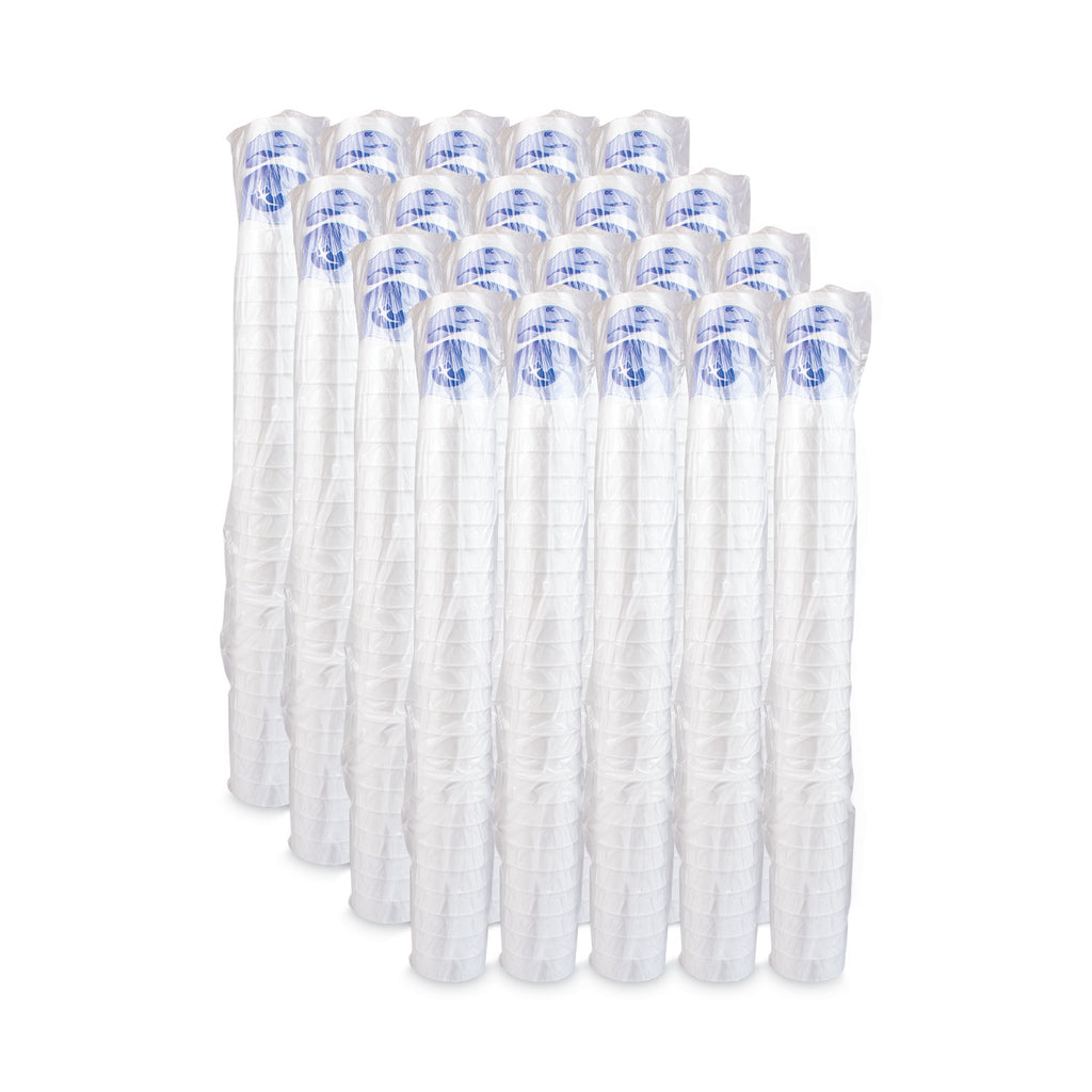 Horizon Hot/Cold Foam Drinking Cups, 20 oz, Printed, Blueberry/White, 25/Bag, 20 Bags/Carton