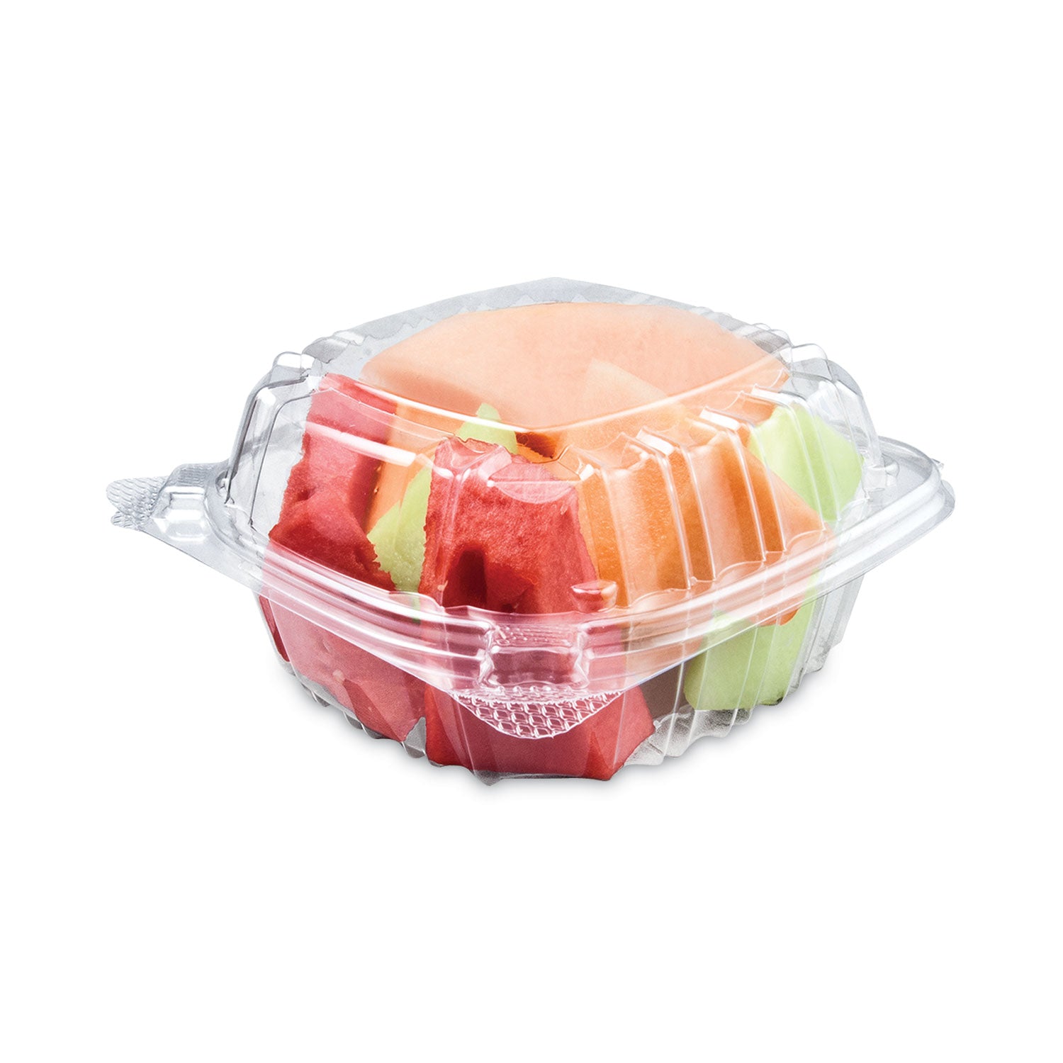 ClearSeal Hinged-Lid Plastic Containers, Sandwich Container, 13.8 oz, 5.4 x 5.3 x 2.6, Clear, Plastic, 500/Carton - 