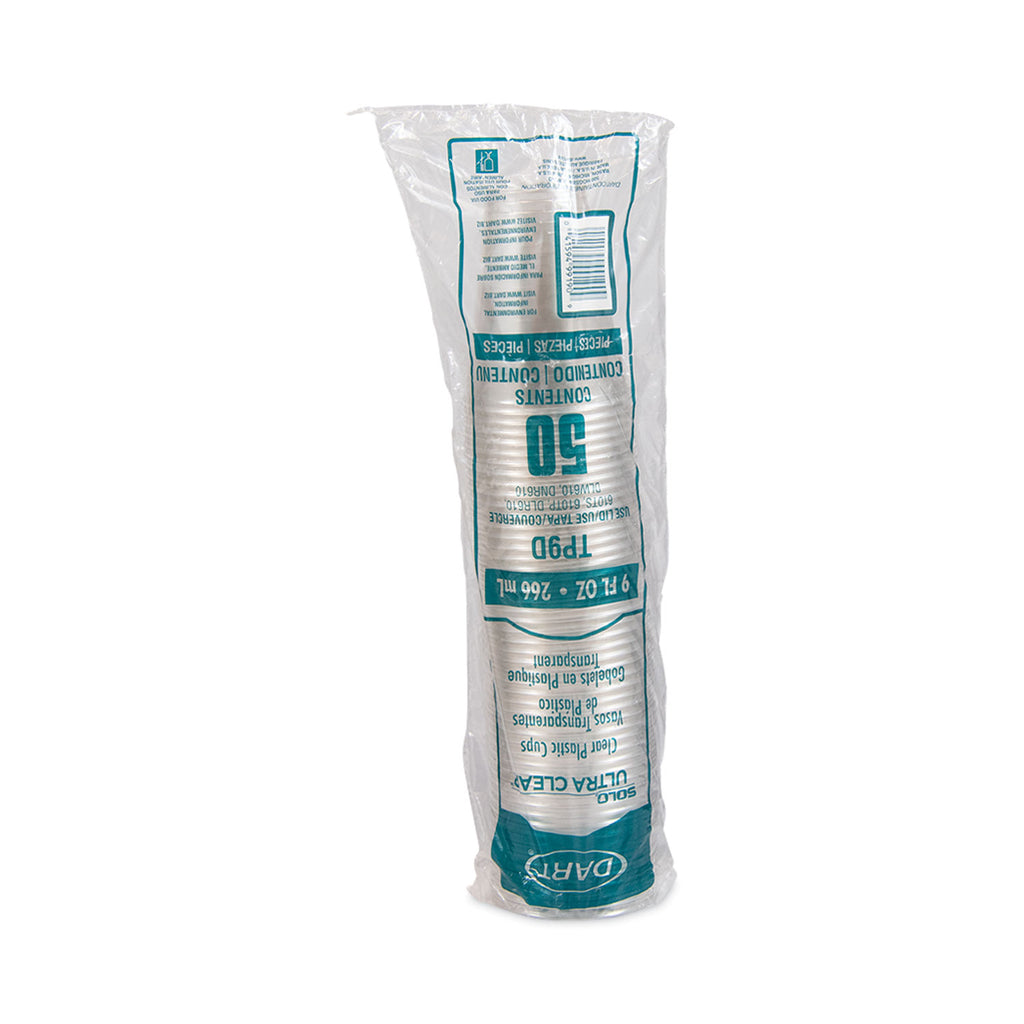 Ultra Clear PET Cups, 9 oz, Tall, 50/Bag, 20 Bags/Carton
