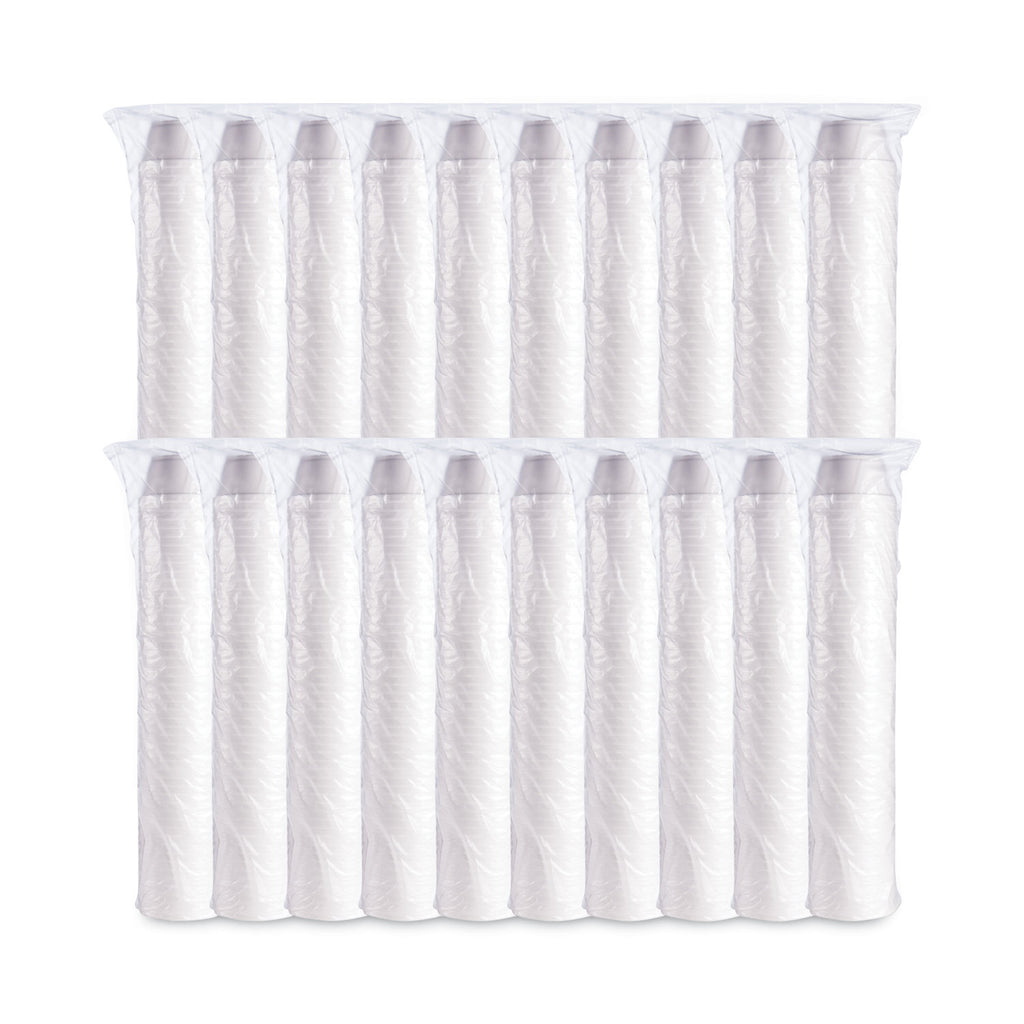 Foam Container, Extra Squat, 8 oz, White, 1,000/Carton