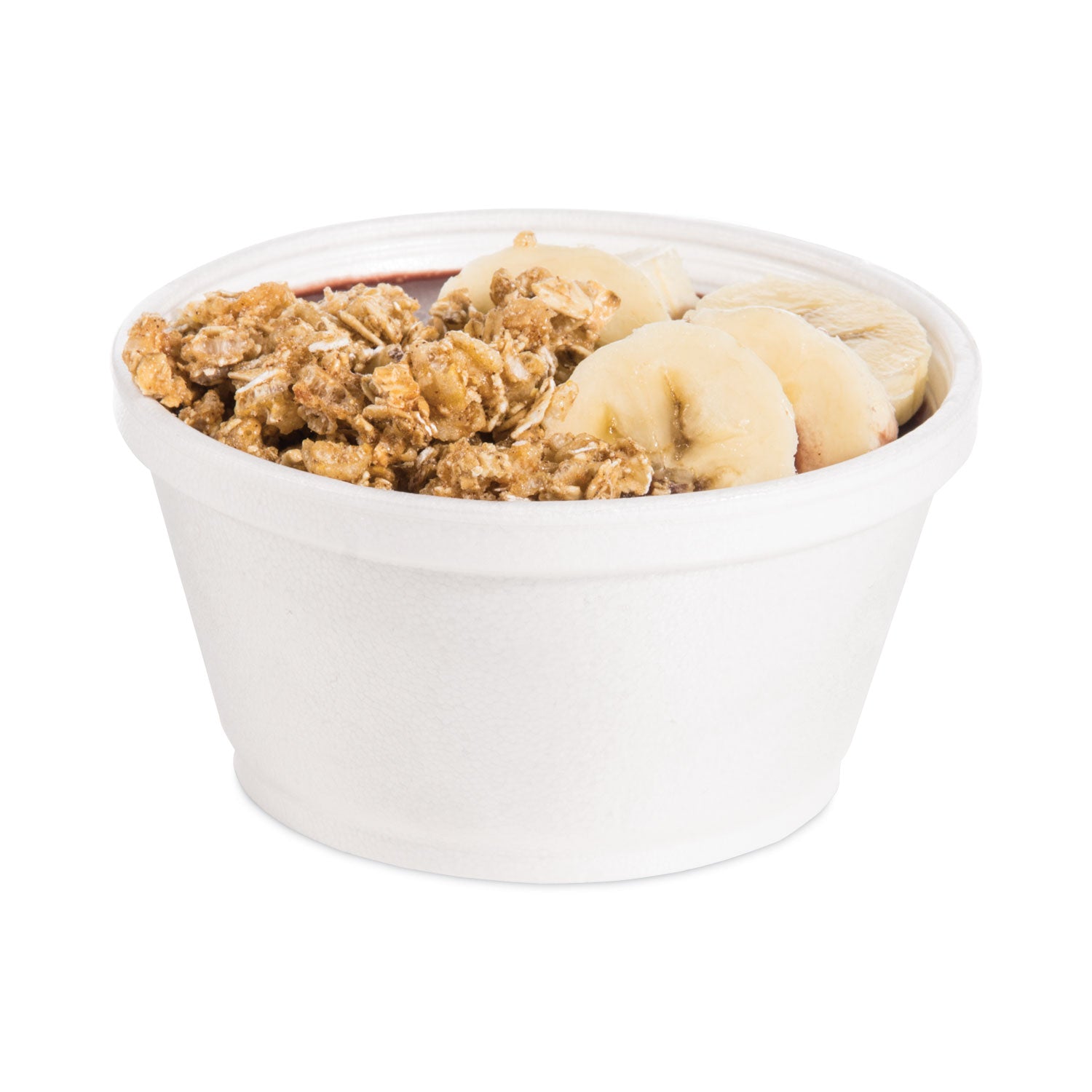 Foam Container, Extra Squat, 8 oz, White, 1,000/Carton - 
