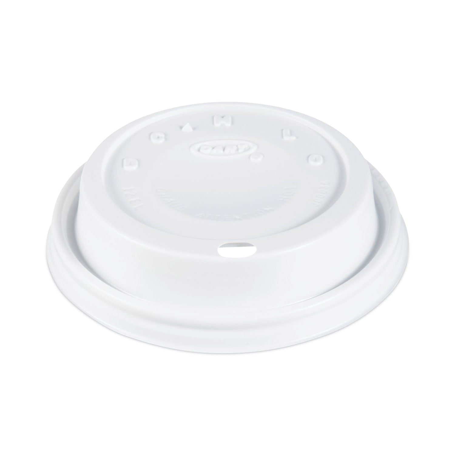 Cappuccino Dome Sipper Lids, Fits 12 oz, White, 1,000/Carton