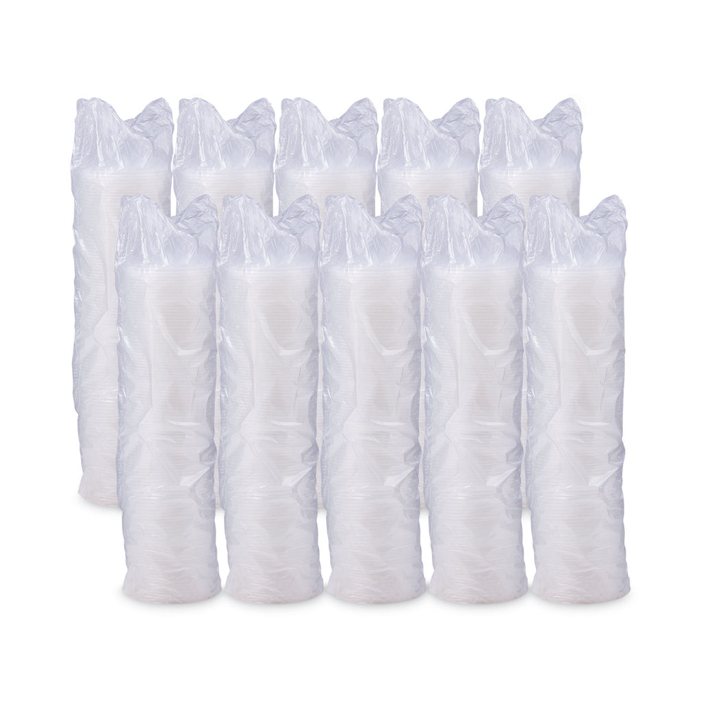 Lift n' Lock Plastic Hot Cup Lids, With Straw Slot, Fits 10 oz to 14 oz Cups, Translucent, 100/Sleeve, 10 Sleeves/Carton