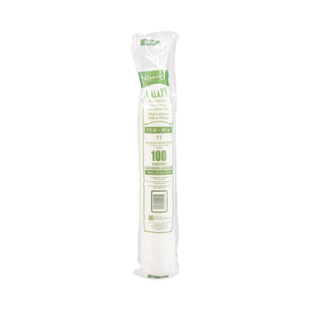 High-Impact Polystyrene Cold Cups, 7 oz, Translucent, 100 Cups/Sleeve, 25 Sleeves/Carton