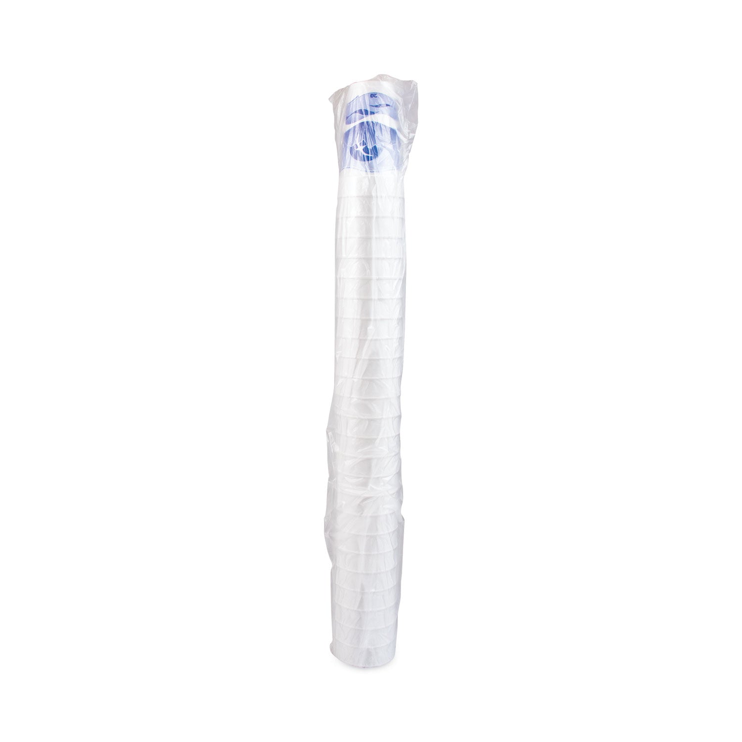 Horizon Hot/Cold Foam Drinking Cups, 20 oz, Printed, Blueberry/White, 25/Bag, 20 Bags/Carton