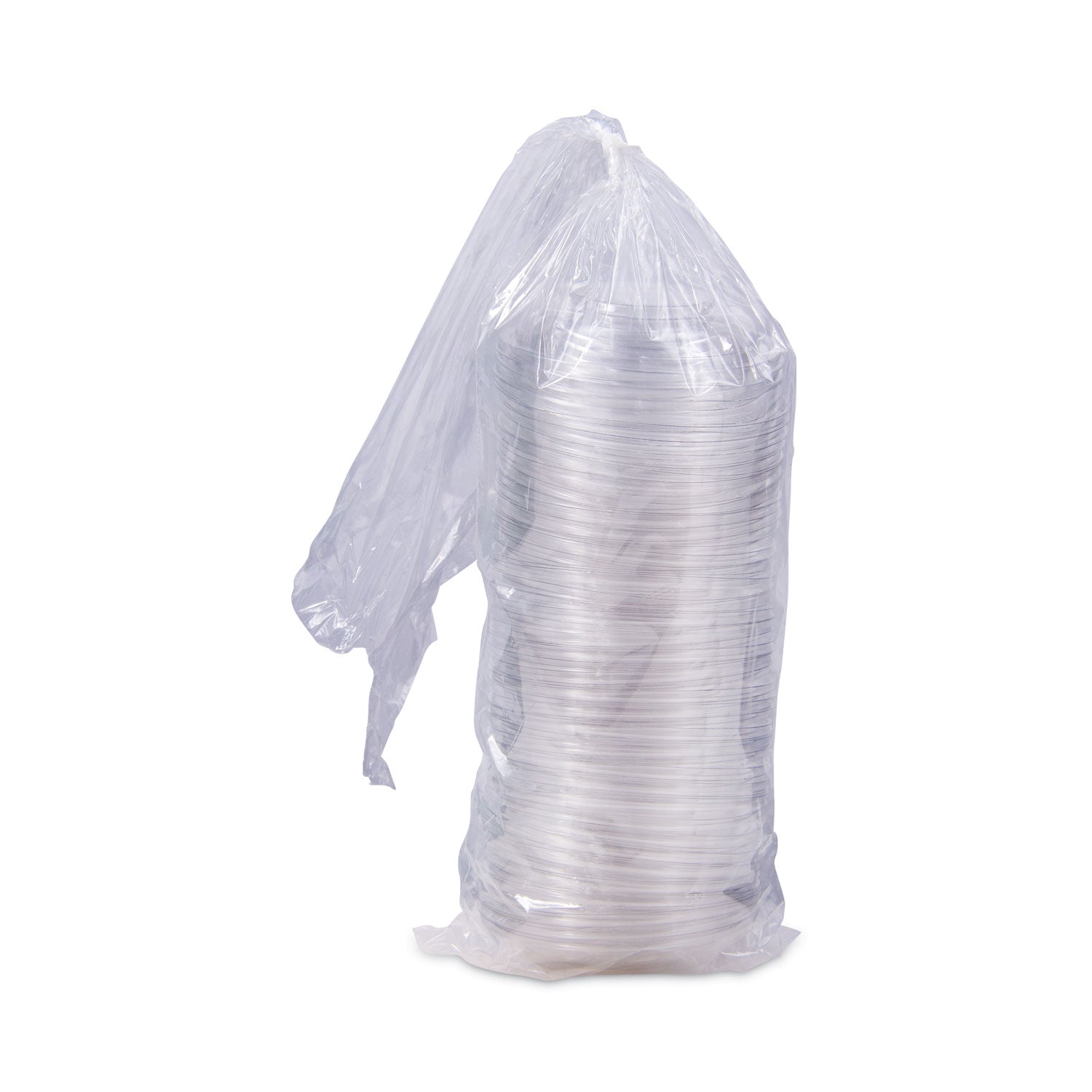 PresentaBowls Clear Dome Lids, 7.3 Diameter x 1.1 h, Clear, Plastic, 63 Lids/Bag, 4 Bags/Carton