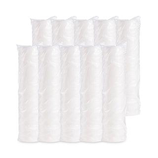 Plastic Lids for Foam Containers, Vented, Fits 3.5-6 oz, White, 100/Pack, 10 Packs/Carton