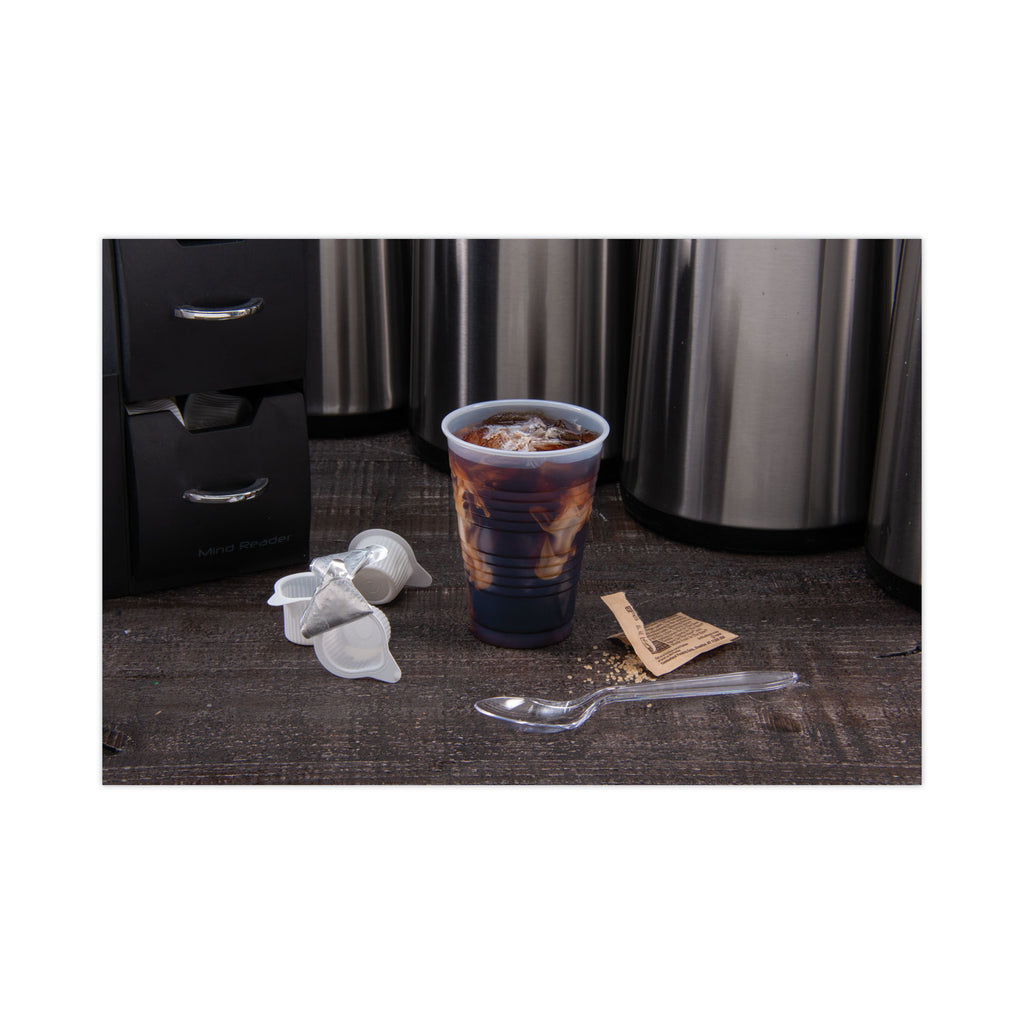 High-Impact Polystyrene Cold Cups, 7 oz, Translucent, 100 Cups/Sleeve, 25 Sleeves/Carton