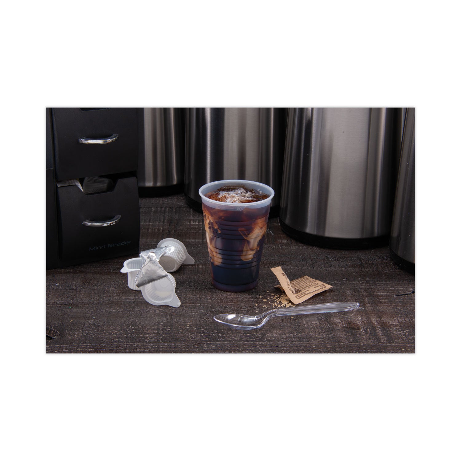 High-Impact Polystyrene Cold Cups, 7 oz, Translucent, 100 Cups/Sleeve, 25 Sleeves/Carton