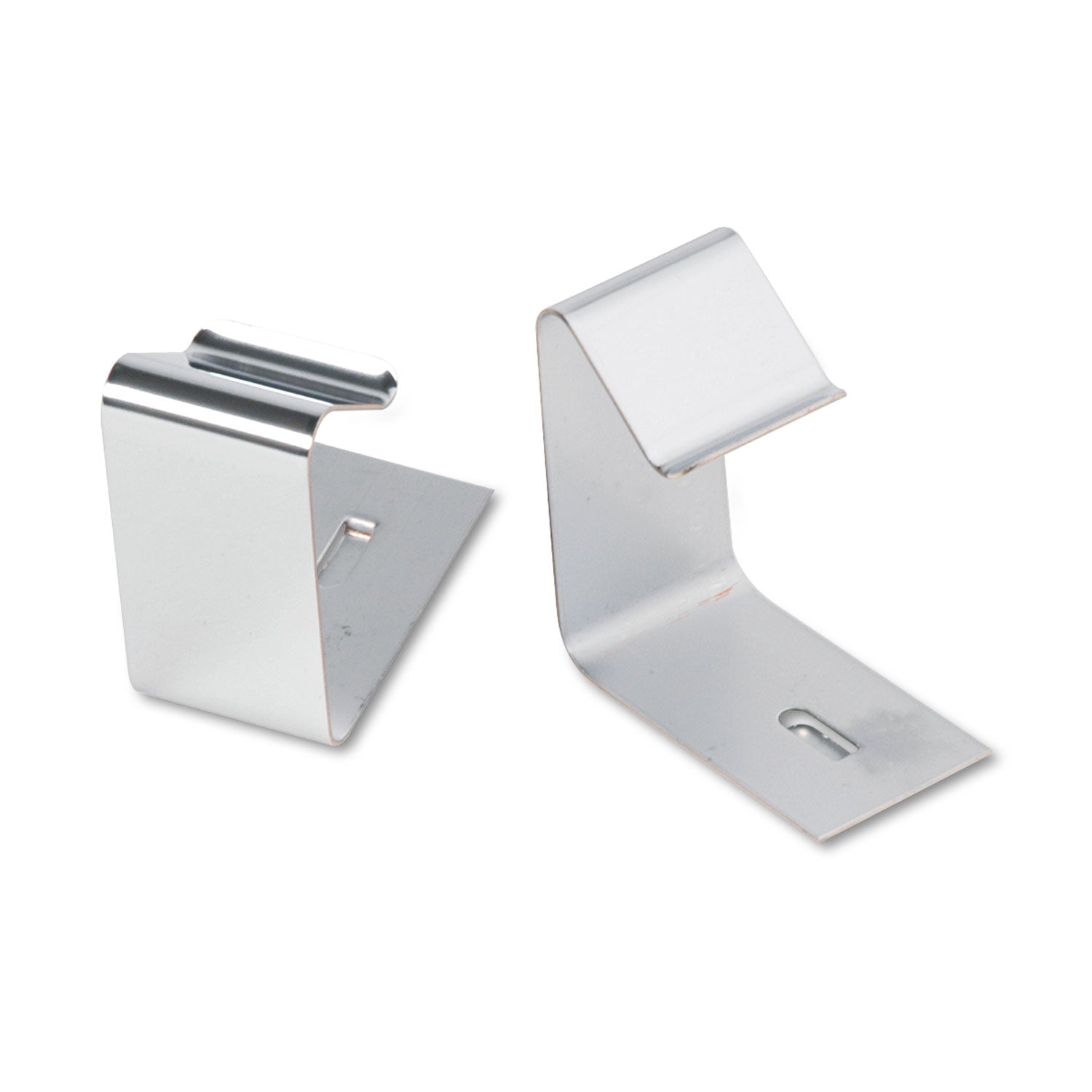 Flexible Metal Cubicle Hangers, For 1.5" to 2.5" Thick Partition Walls, Silver, 2/Set - 