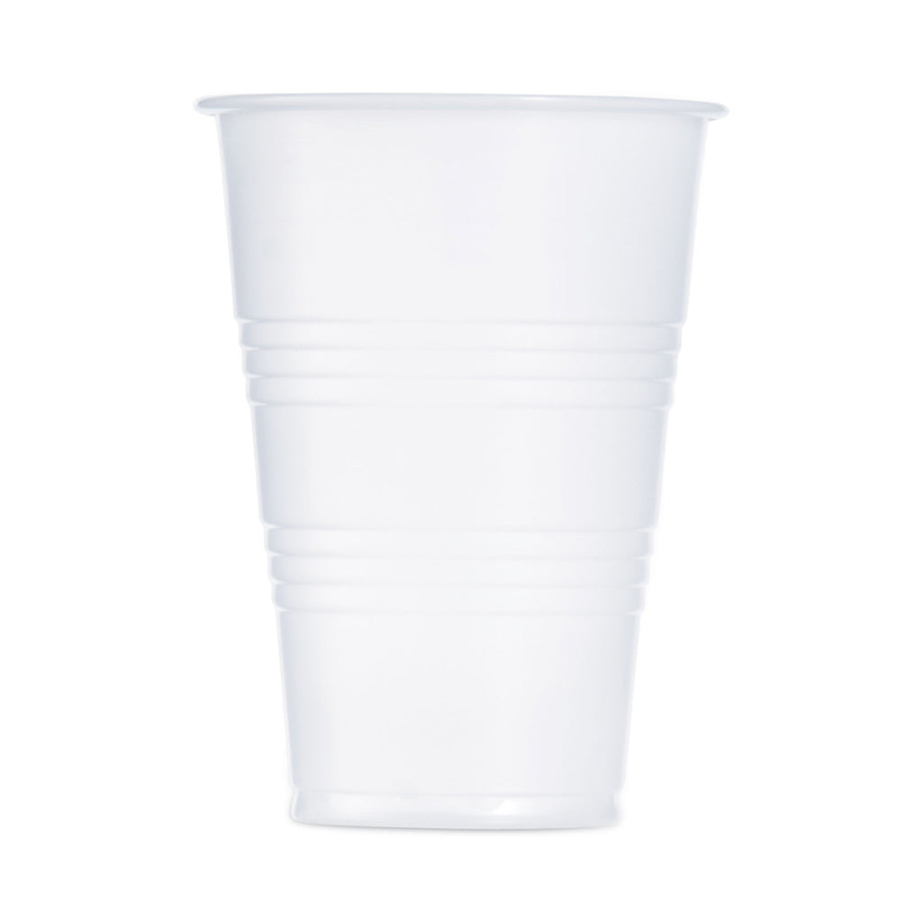 High-Impact Polystyrene Cold Cups, 7 oz, Translucent, 100 Cups/Sleeve, 25 Sleeves/Carton