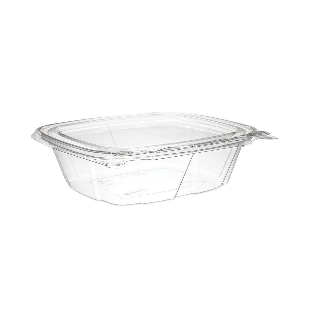ClearPac SafeSeal Tamper-Resistant/Evident Containers, Flat Lid, 12 oz, 4.9 x 2 x 5.5, Clear, Plastic, 100/Bag, 2 Bags/Carton