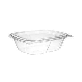 ClearPac SafeSeal Tamper-Resistant/Evident Containers, Flat Lid, 12 oz, 4.9 x 2 x 5.5, Clear, Plastic, 100/Bag, 2 Bags/Carton