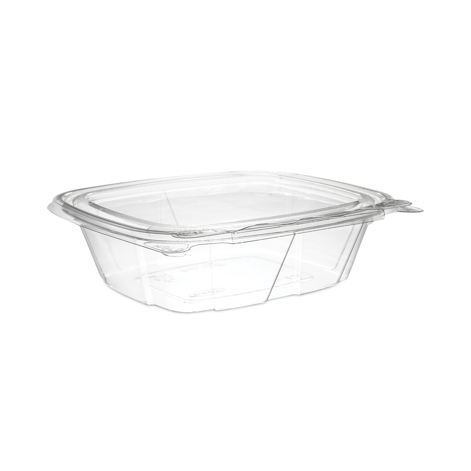 ClearPac SafeSeal Tamper-Resistant/Evident Containers, Flat Lid, 12 oz, 4.9 x 2 x 5.5, Clear, Plastic, 100/Bag, 2 Bags/Carton