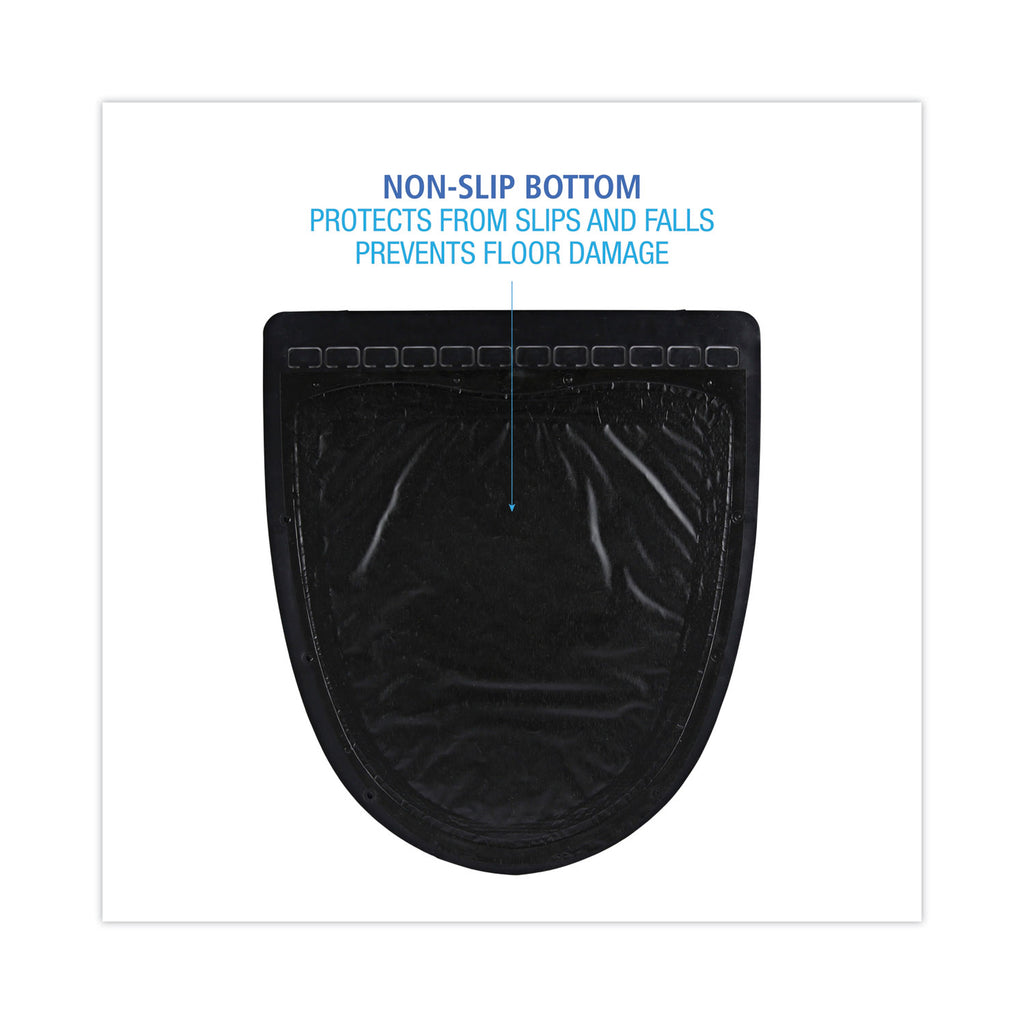 Urinal Mat 2.0, Rubber, 17.5 x 20, Black/Black, 6/Carton