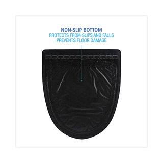 Urinal Mat 2.0, Rubber, 17.5 x 20, Black/Black, 6/Carton