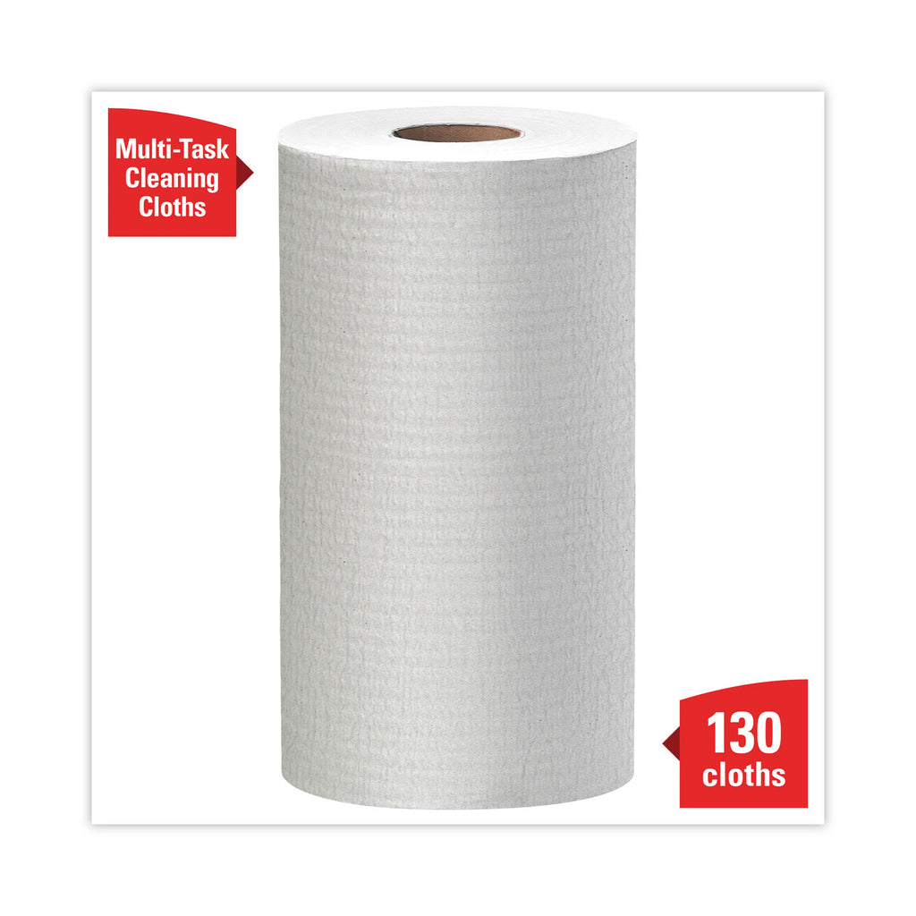 General Clean X60 Cloths, Small Roll, 9.8 x 13.4, White, 130/Roll, 12 Rolls/Carton - 