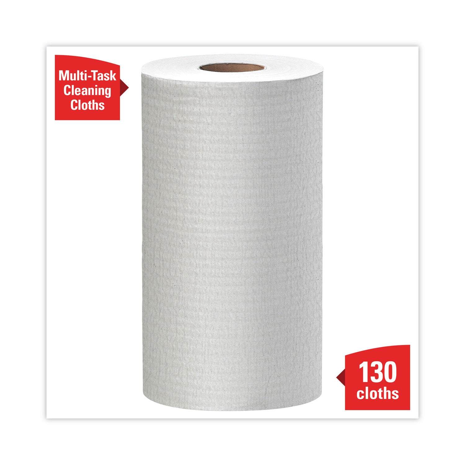 General Clean X60 Cloths, Small Roll, 9.8 x 13.4, White, 130/Roll, 12 Rolls/Carton - 