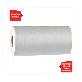 General Clean X60 Cloths, Small Roll, 9.8 x 13.4, White, 130/Roll, 12 Rolls/Carton - 