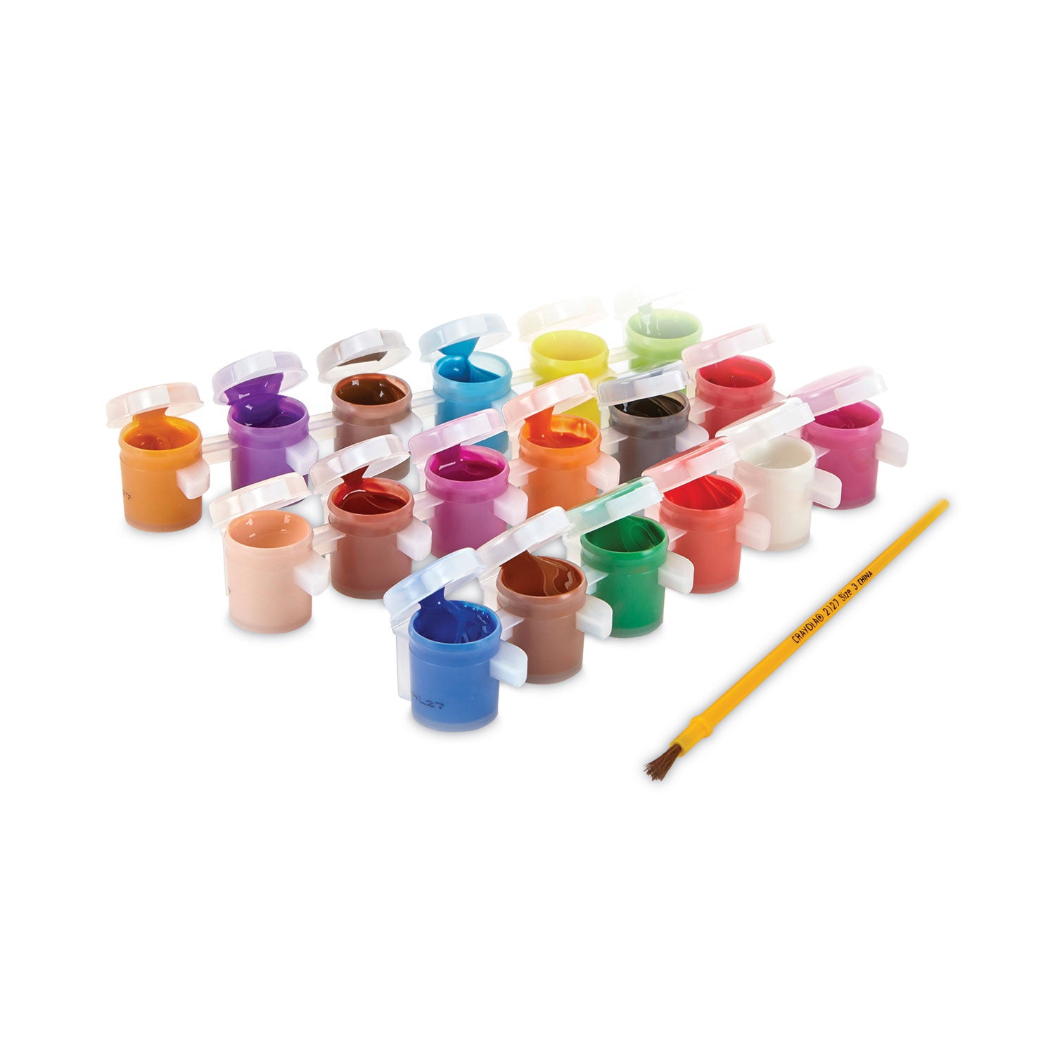 Washable Paint, 18 Assorted Colors, Interconnected 3 oz Cups