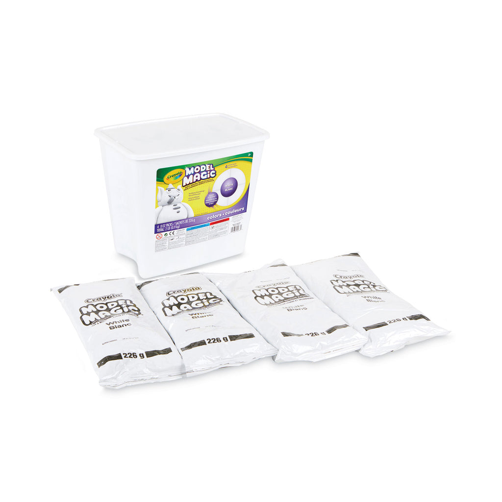 Model Magic Modeling Compound, 8 oz Packs, 4 Packs, White, 2 lbs - 