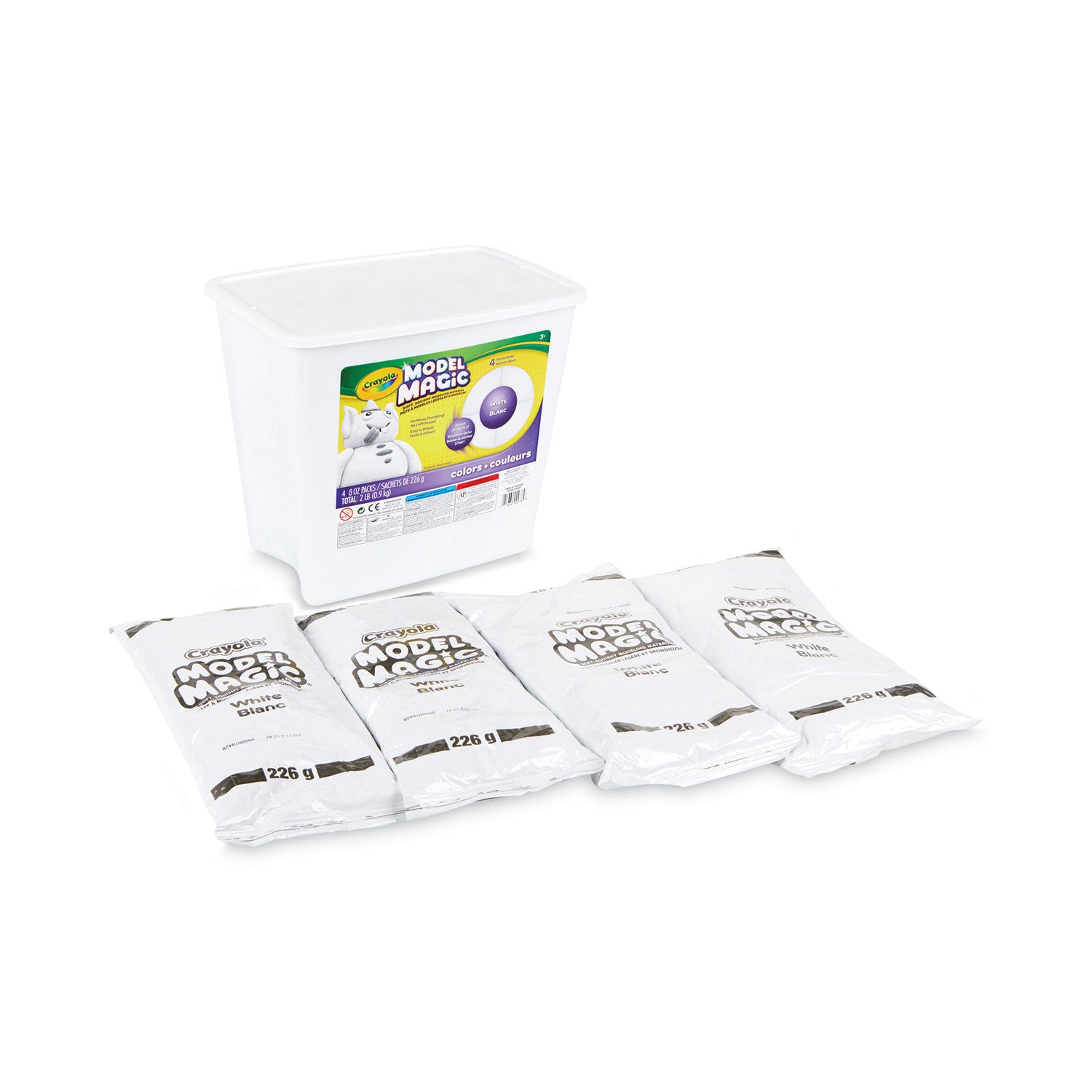 Model Magic Modeling Compound, 8 oz Packs, 4 Packs, White, 2 lbs - 