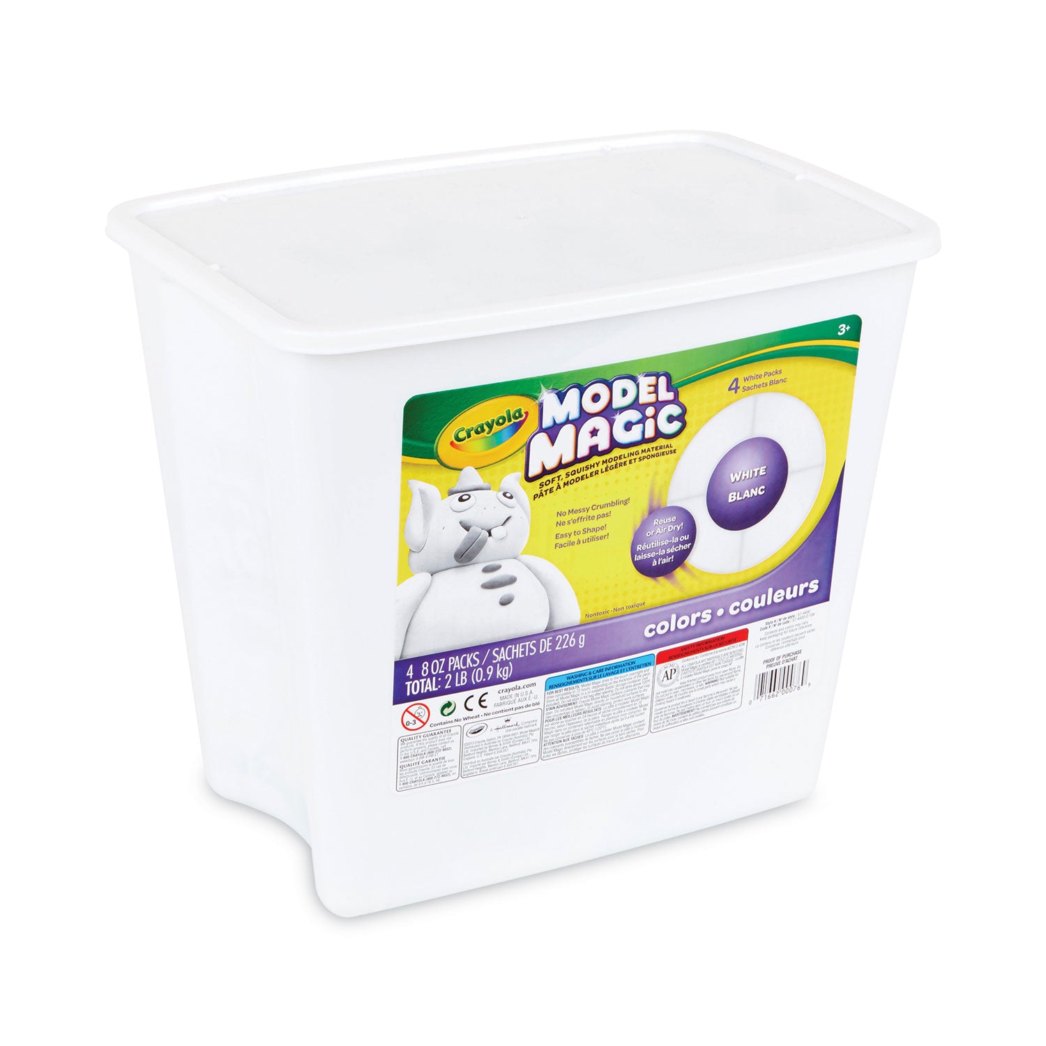 Model Magic Modeling Compound, 8 oz Packs, 4 Packs, White, 2 lbs - 