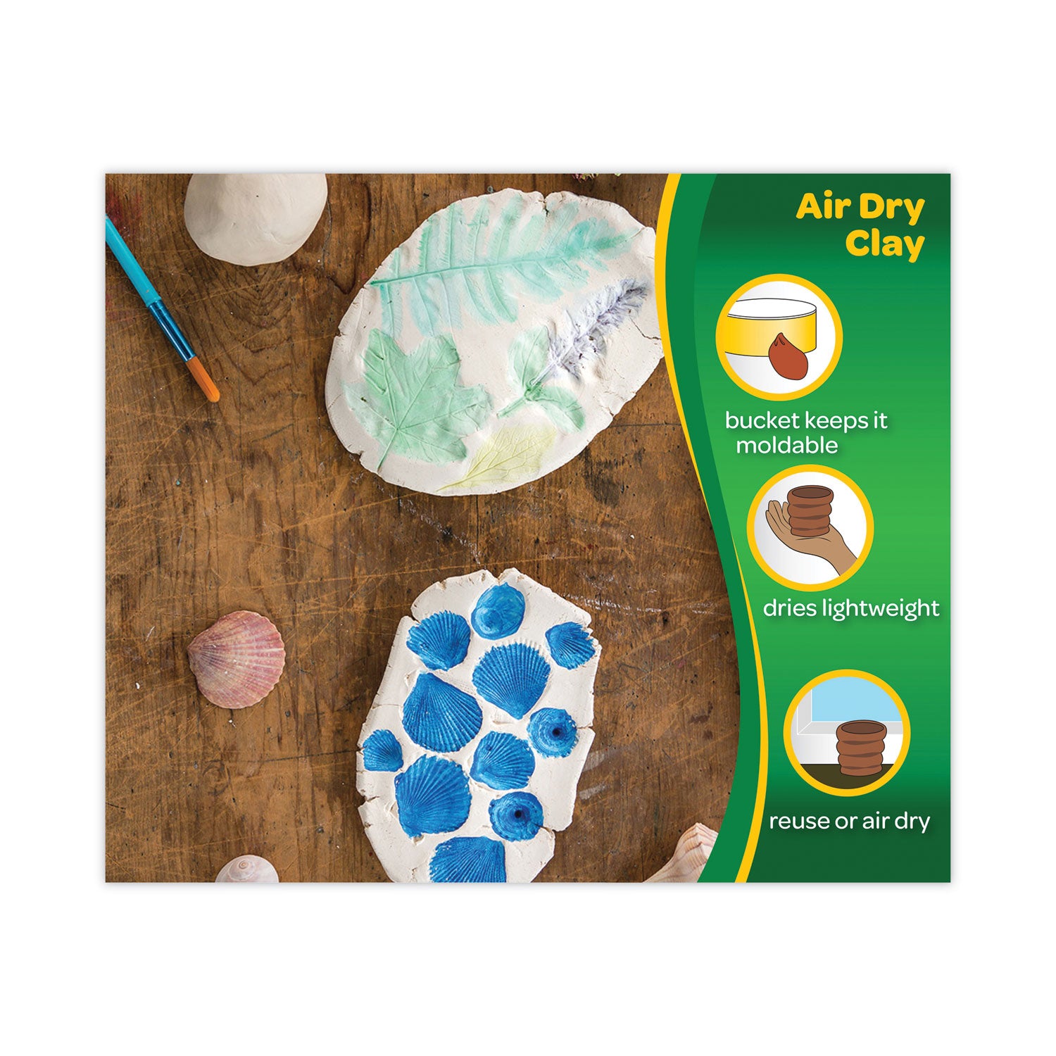 Air-Dry Clay, White, 25 lbs - 