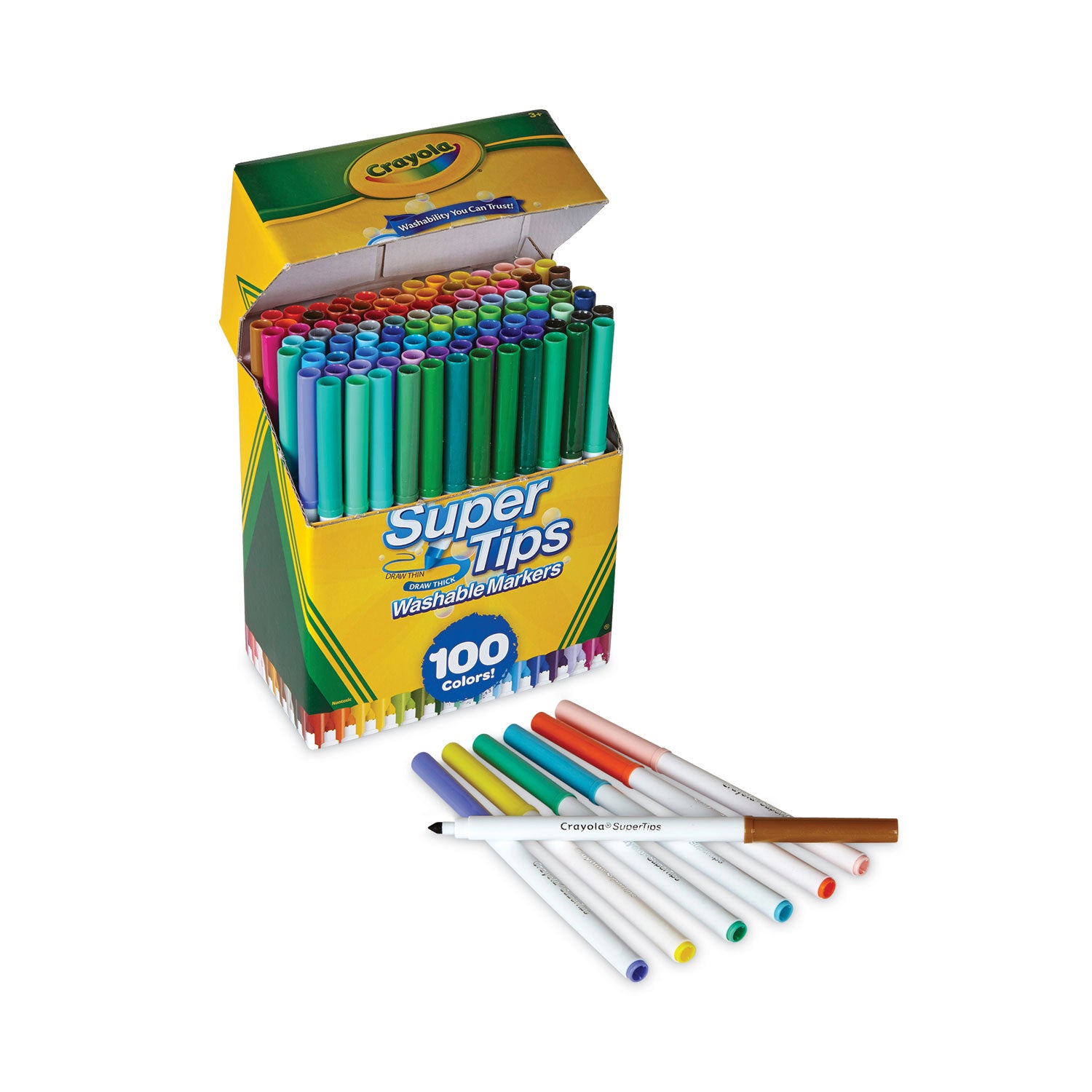 super-tips-washable-markers-fine-broad-bullet-tips-assorted-colors-100-set_cyo585100 - 4