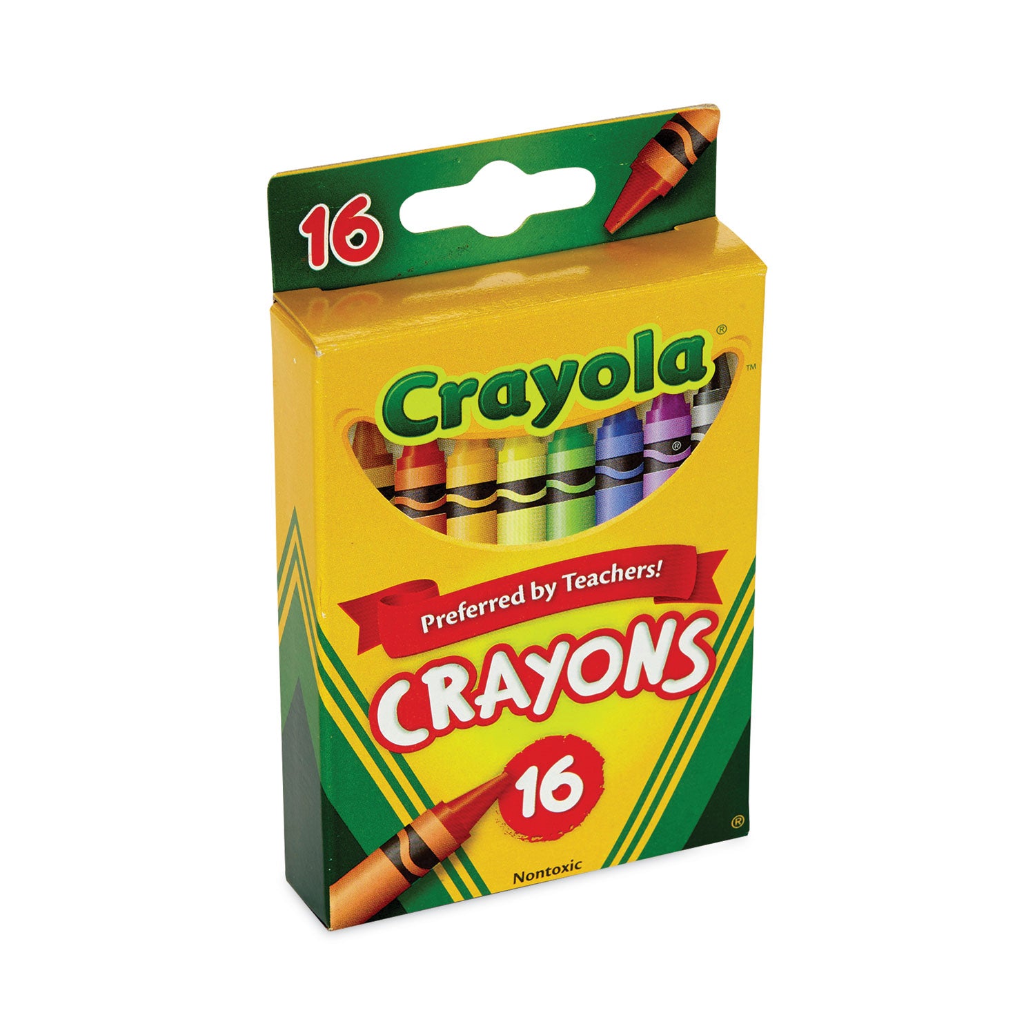 Classic Color Crayons, Peggable Retail Pack, 16 Colors/Pack - 