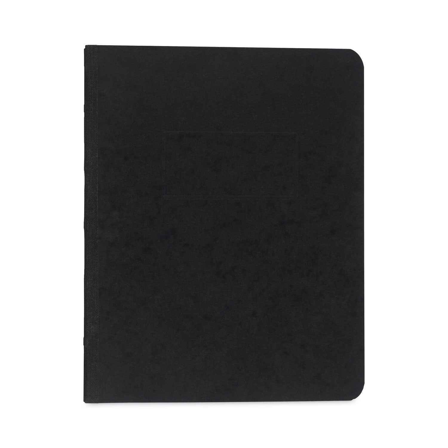 Pressboard Report Cover with Tyvek Reinforced Hinge, Two-Piece Prong Fastener, 3" Capacity, 8.5 x 11, Black/Black - 