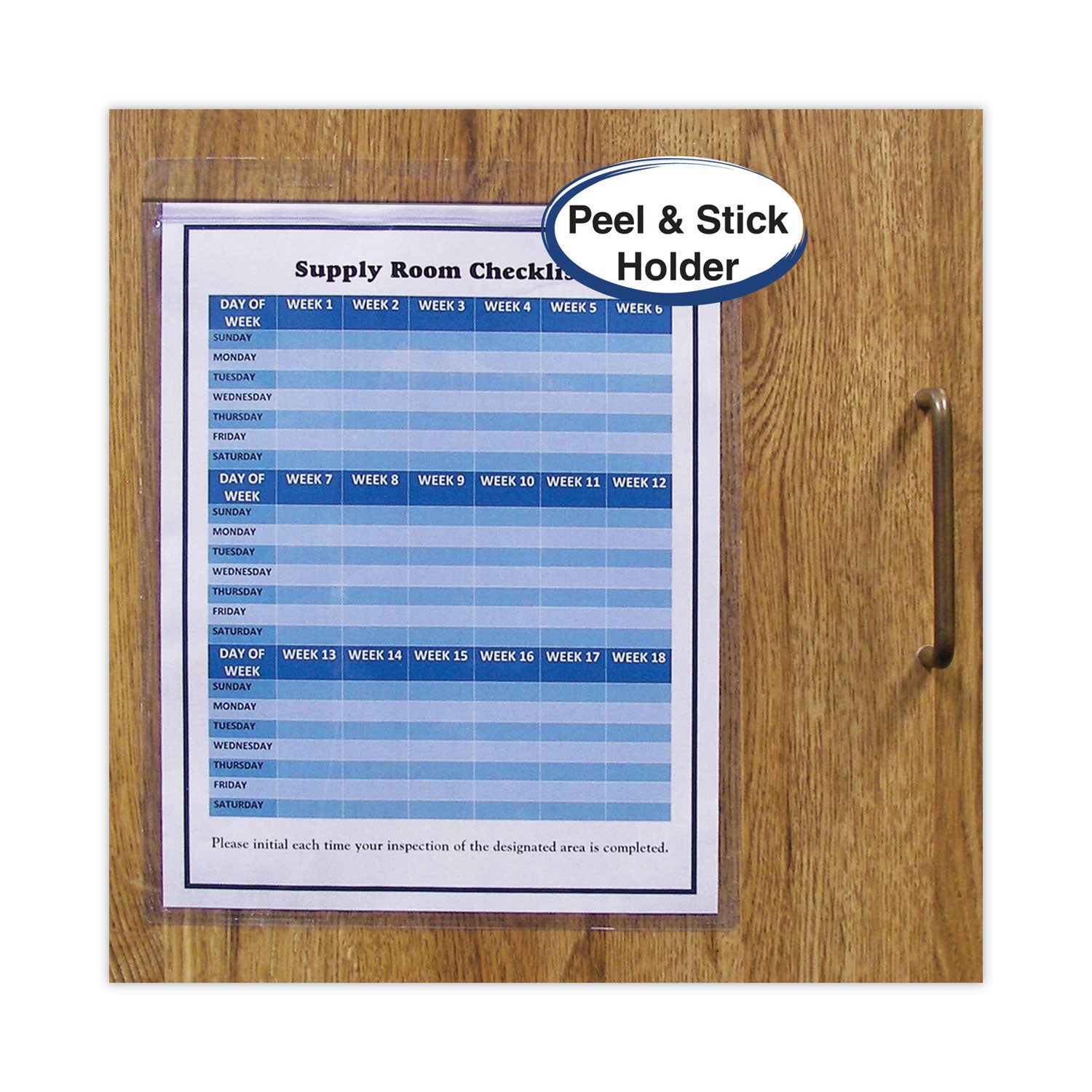 Self-Adhesive Shop Ticket Holders, Super Heavy, 15 Sheets, 8.5 x 11, 50/Box - 