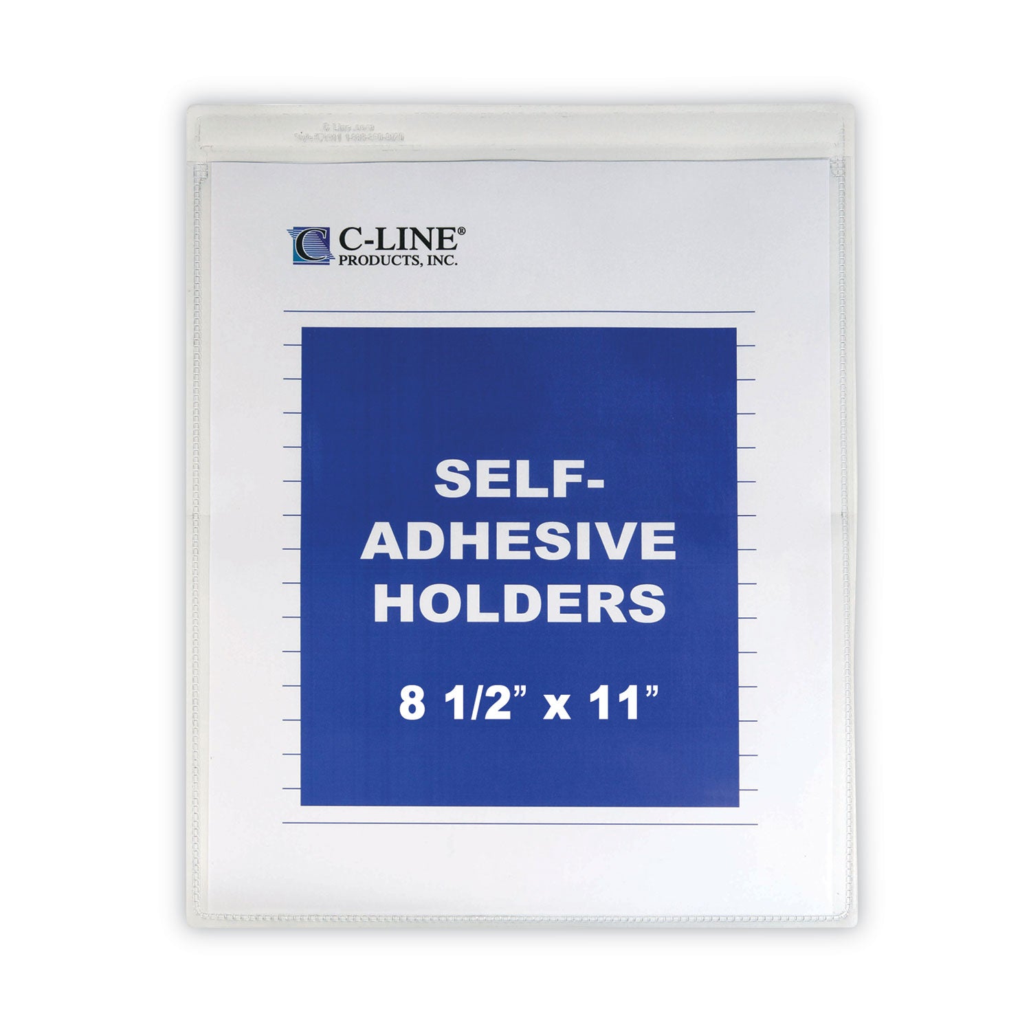 Self-Adhesive Shop Ticket Holders, Super Heavy, 15 Sheets, 8.5 x 11, 50/Box - 