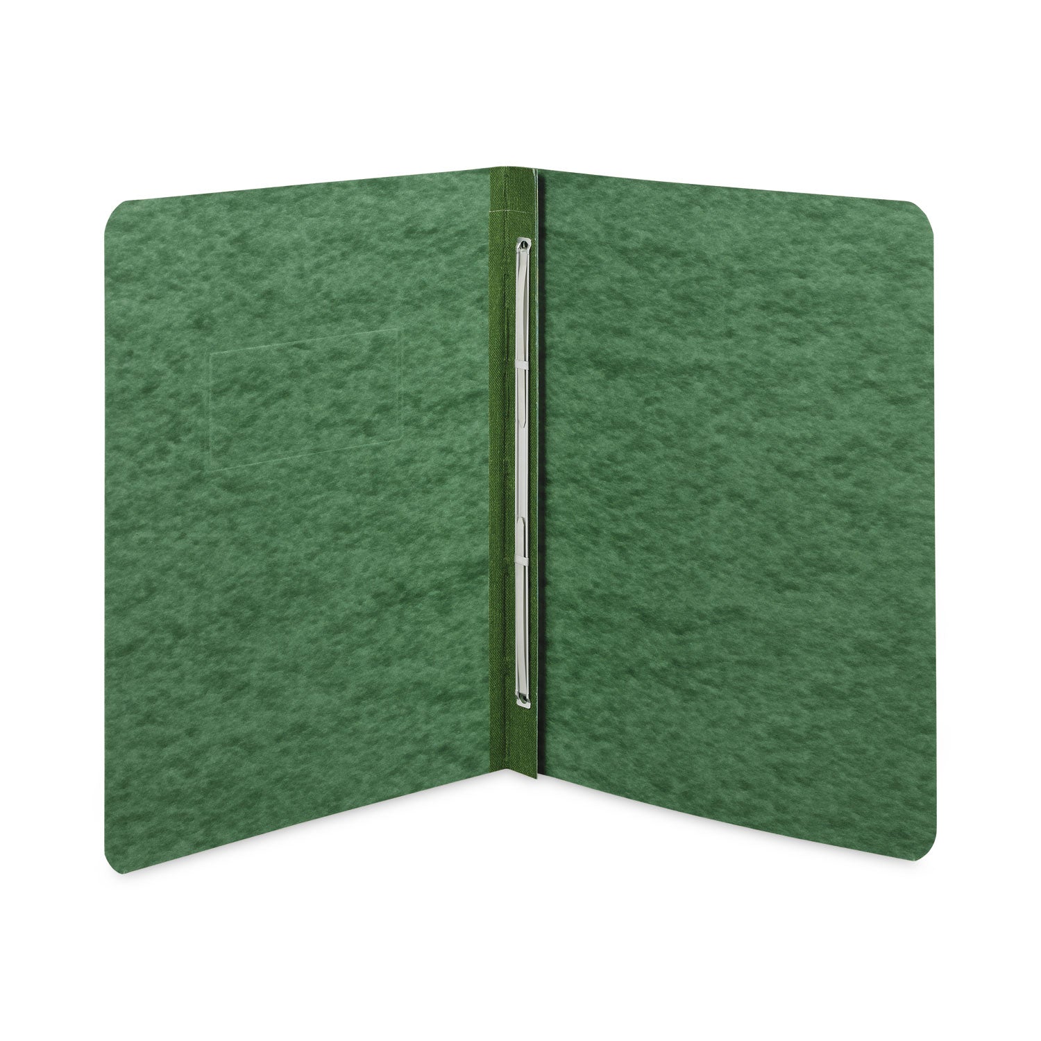 Pressboard Report Cover with Tyvek Reinforced Hinge, Two-Piece Prong Fastener, 3" Capacity, 8.5 x 11, Dark Green/Dark Green - 